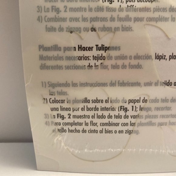 Simplicity EZ Quilting Tulip Template Stencil Fabric Paper Crafts Scrapbook - Picture 12 of 13